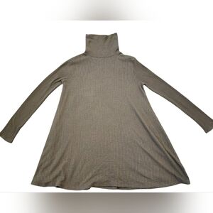 Olive Waffle Knit Sweater Tunic